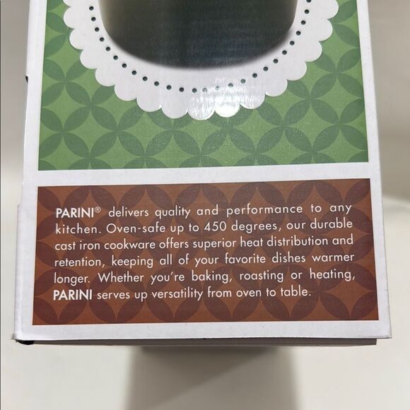 Parini 3 Qt Cast Iron Dutch Oven Green Black Enameled Nonstick Durable Cookware - Picture 10 of 15